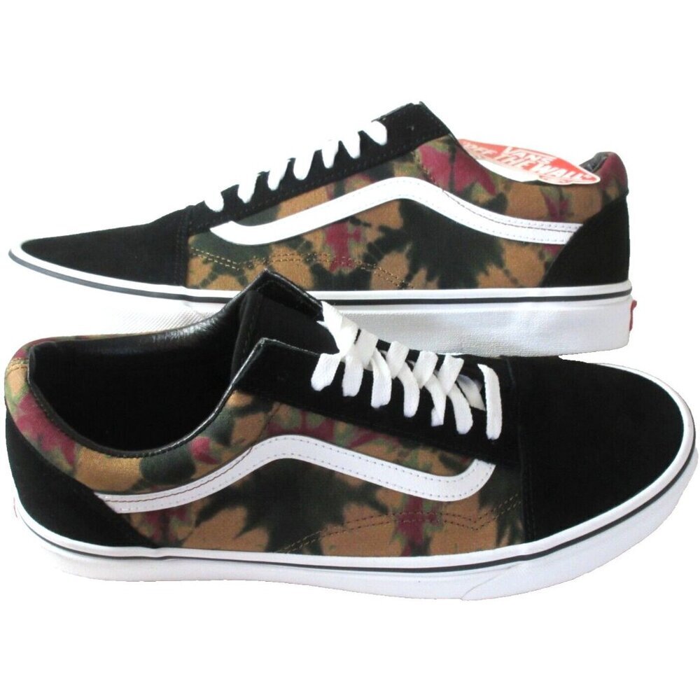 Vans Men's Old Skool Woodland Wash Black Tie Dye Canvas Suede shoes Sizes NIB - Picture 1 of 5